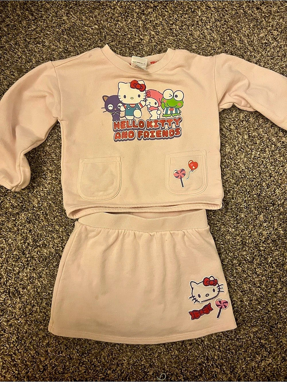 Sanrio Hello Kitty and Friends Sweatshirt and Skirt Set Pink